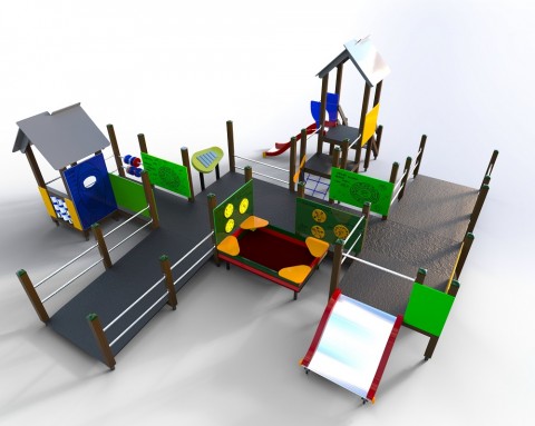 Integruotas lauko vaikų žaidimų kompleksas „Šiauliai“